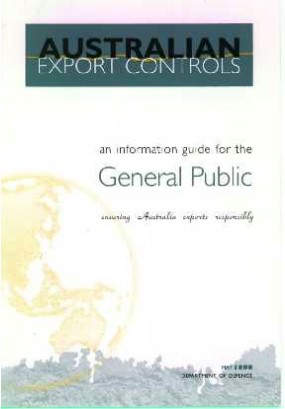 Australian Export Controls - an information guide for the General Public